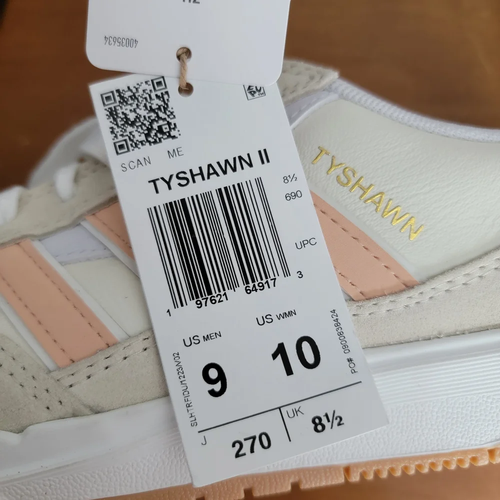 Adidas Tyshawn II Wonder White & Powder Coral Mens 9 / Womens 10 NWT - Picture 13 of 14